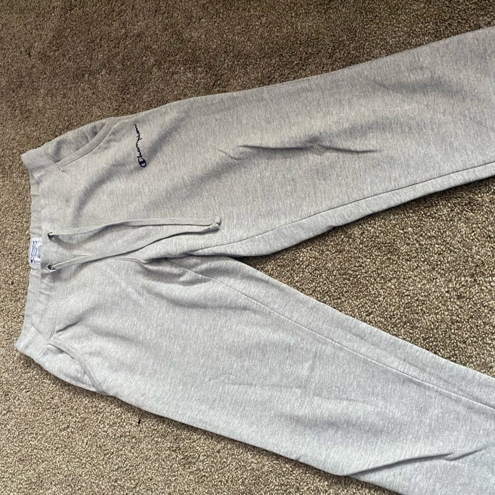 Champion, gray sweatpants